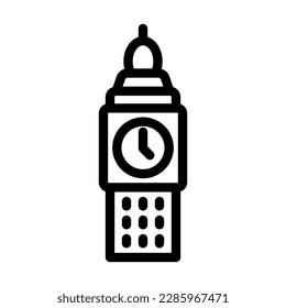 Big Ben Vector Line Icon Design