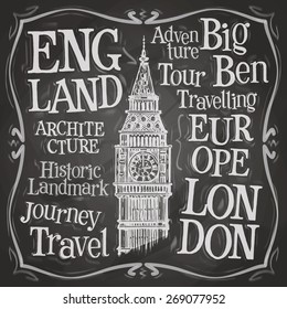 Big Ben vector logo design template. London, UK or England icon.