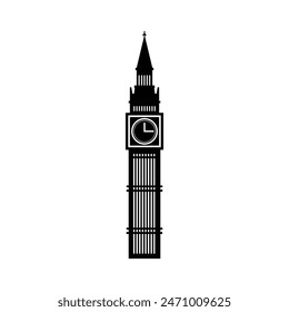 Big Ben vector silhouette illustration