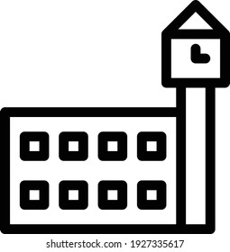 big ben vector thin line icon