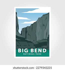 Big Bend National Park poster vector illustration design
