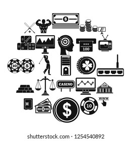Big bet icons set. Simple set of 25 big bet vector icons for web isolated on white background