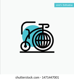 Big, Bike, Dream, Inspiration turquoise highlight circle point Vector icon