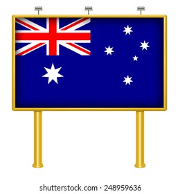 Big billboard Australia flag