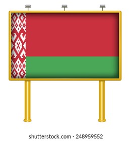 Big billboard Belarus flag