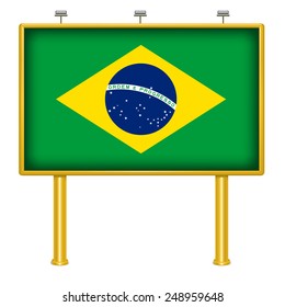 Big billboard Brazil  flag