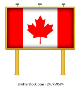 Big billboard Canada flag
