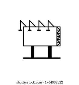 Gran vector de icono de cartelera en estilo plano a la moda aislado en fondo blanco