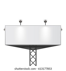 Big billboard template. Empty banner for your design. Vector, isolated on white