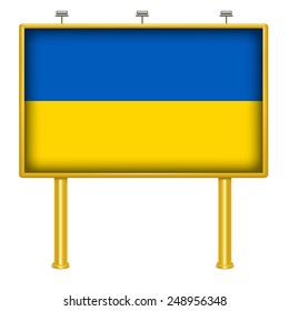 Big Billboard Ukrainian flag