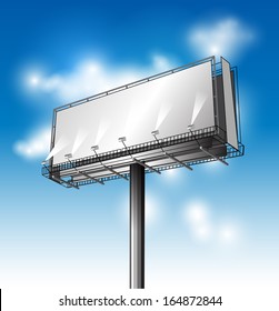 Big billboard. Vector illustration