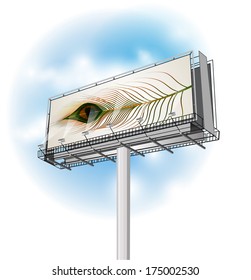 Big billboard. Vector illustration