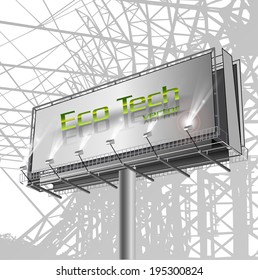 Big billboard. Vector illustration