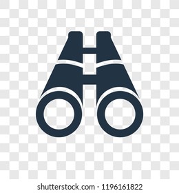 Big Binoculars vector icon isolated on transparent background, Big Binoculars transparency logo concept