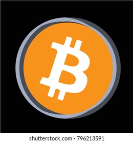 big bitcoin color logo vector design