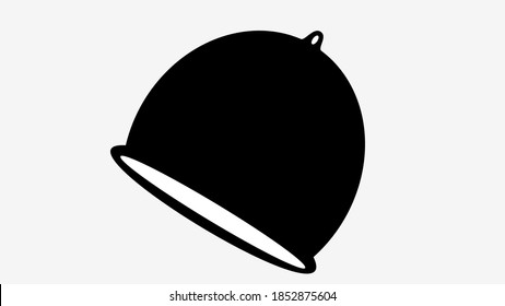 Große schwarze Glocken auf weißem Hintergrund