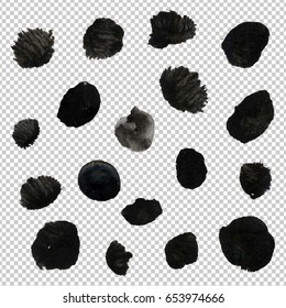 Big Black Blob Collection, Vector Illustration