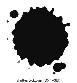 big black blot on a white background