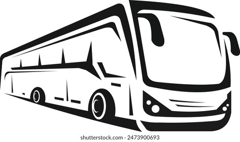 BIG BLACK BUS vector image, suitable for logo material related to transportation services or bus car repair shops, can also be travel agents