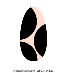 big black circle nail art pattern vector illustration template design