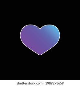 Big Black Heart blue gradient vector icon