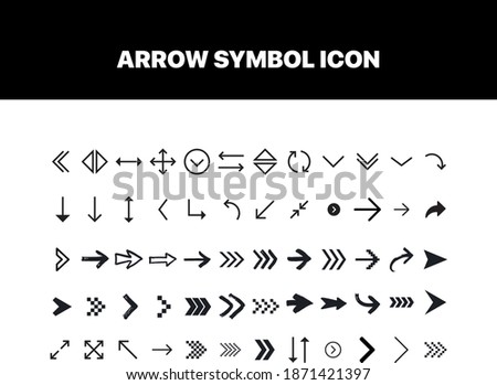 Big black icons set of arrows. Arrow icon. Collection of vector arrow signs, simple arrows, black arrows, isolated arrows