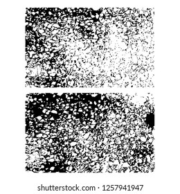 Big black ink imprint abstract thick paint strokes isolated on white background