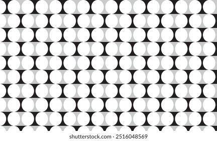 Big black polka dot seamless pattern. Retro vector pattern combination of black and gray colors