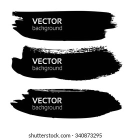 Big black smears isolated on a white background
