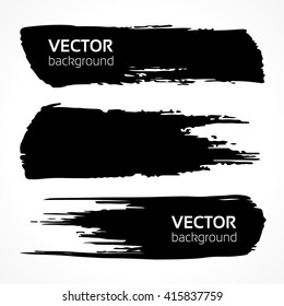 Big black smears isolated on a white background