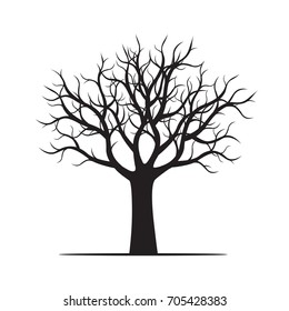 Big Black Tree Vector Illustration Stock Vector (Royalty Free ...