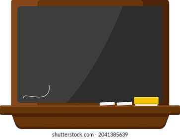 Big blackboard, illustration, vector on white background.
