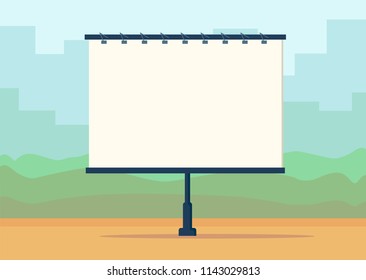 Big blank billboard in cityscape background shape. Billboard advertisement commercial blank.