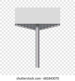 Big blank white billboard mockup. Realistic illustration of big blank white billboard vector mockup for web