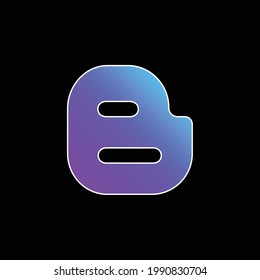 Icono del vector gradiente azul del logotipo Big Blogger