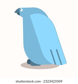 big blue bird in a bad mood