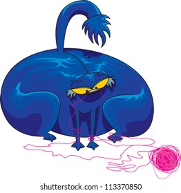 Big blue cat