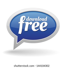 Big blue free download speech bubble