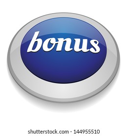 Big blue glossy bonus button
