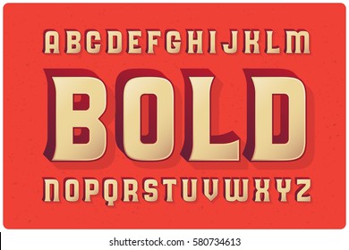 Big bold extruded typeface with smooth gradient fill