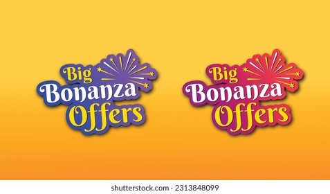 Big Bonanza Offers Logo Unit, Smart Phones, Gadgets, Retail, Electronics Etc. Festival Sale Logo Design Vector 