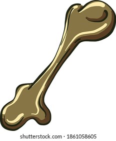 Grosser Knochen, Illustration, Vektorgrafik auf weißem Hintergrund.