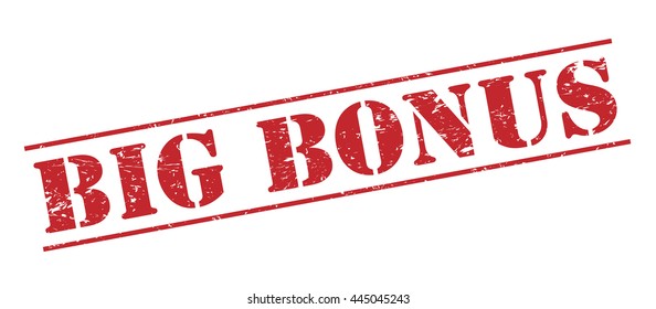 big bonus vector stamp on white background