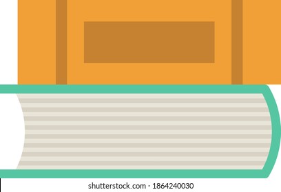 Big Book  On The Table Sidewise Concept Illustration 