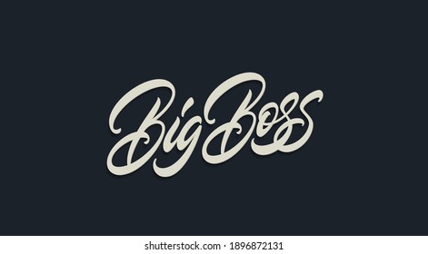 Gran Jefe con letras a mano. Diseño de eslóganes de moda para uso en camisetas, capuchas y otras prendas.