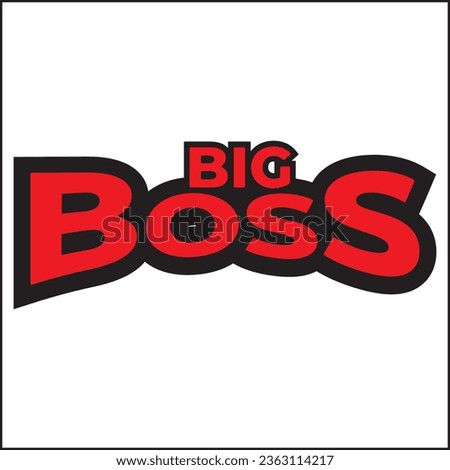 Big Boss text effect illustration vector design in red and black. Suitable for icons, logos, posters, websites, t-shirt designs, stickers, concepts, advertisements, wallpapers.