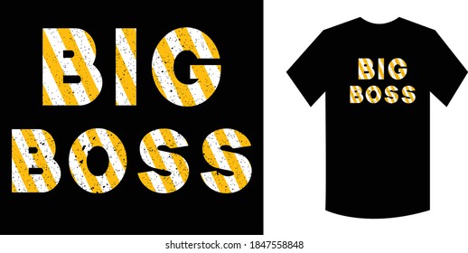 big boss typography t-shirt design