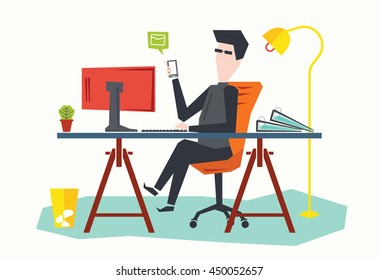 Big boss working time character design