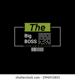 the big boss writing, suitable for screen printing t-shirts, clothes, jackets and others