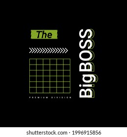 the big boss writing, suitable for screen printing t-shirts, clothes, jackets and others